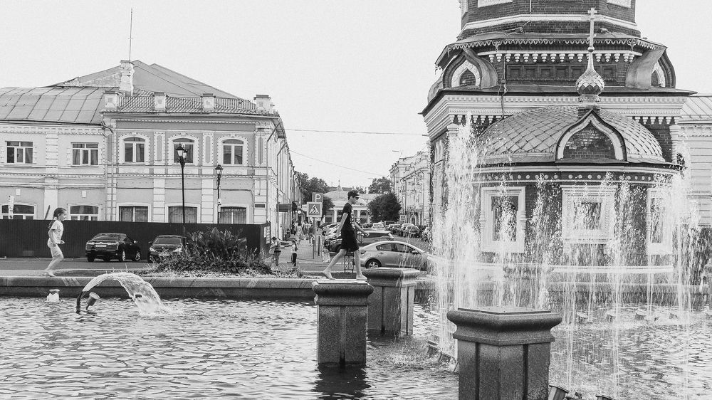 На фонтанах