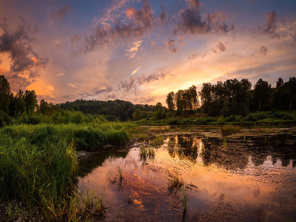 Августовский закат на Чумыше