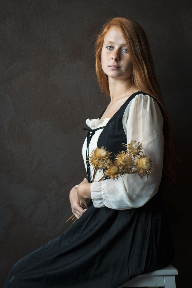 Girl with Thistle Blossoms