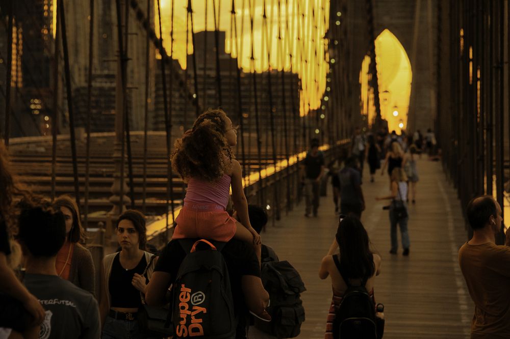 Atardecer en el brooklyn bridge
