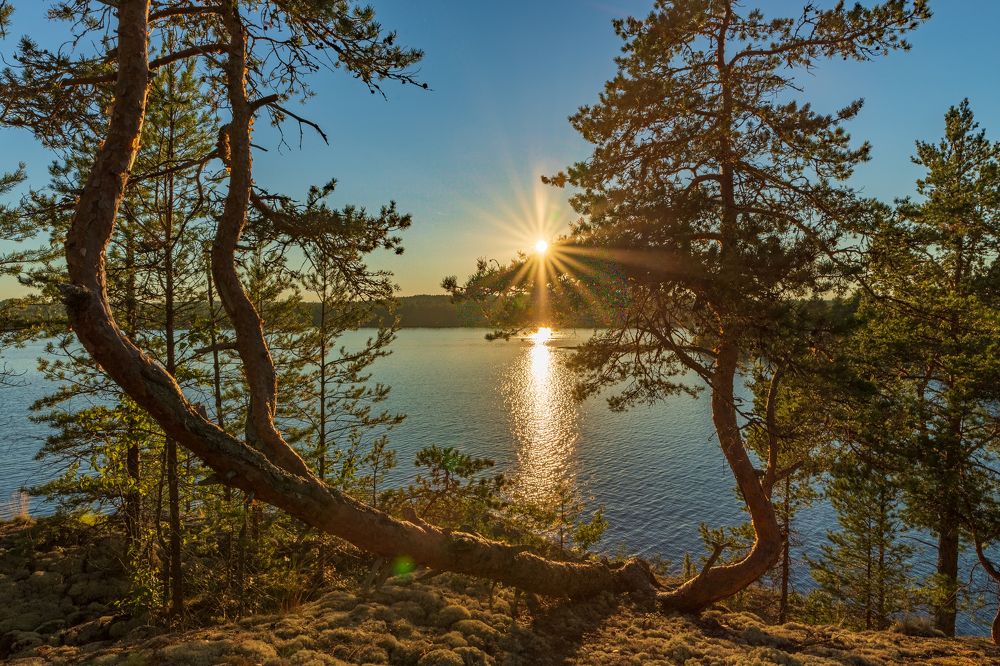 Закат в Карелии
