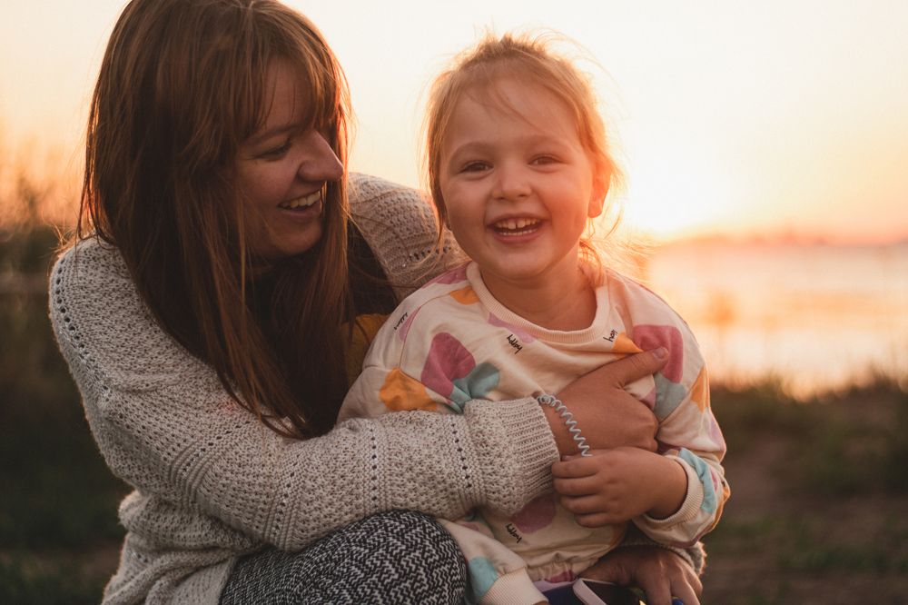 Mother with daughter