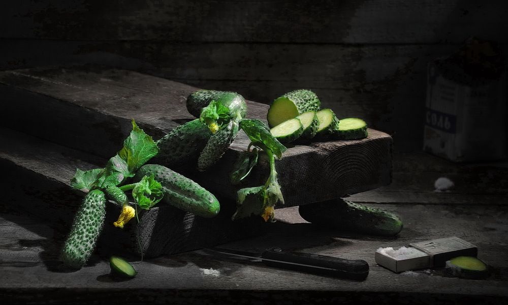 Первые огурчики.