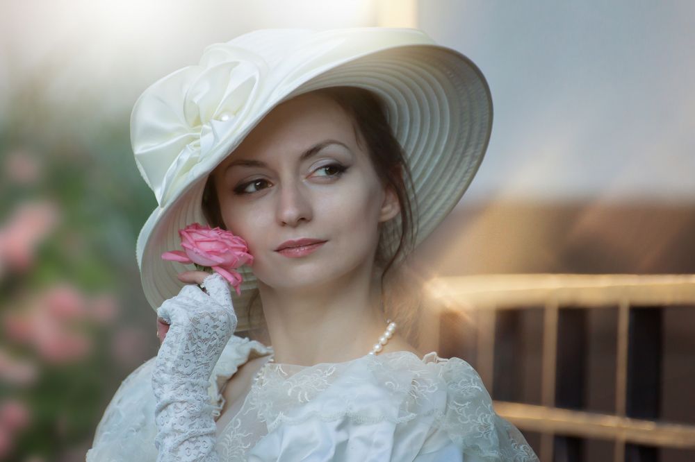 Портпет с розой.