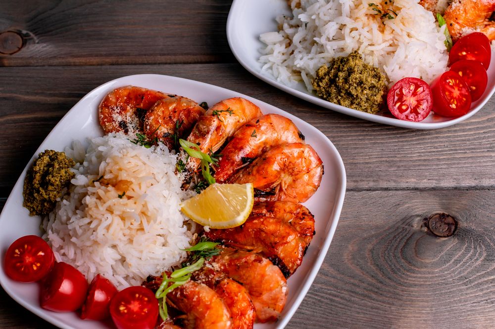 Креветки гриль