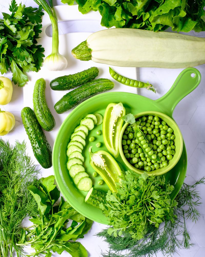 Зеленые овощи