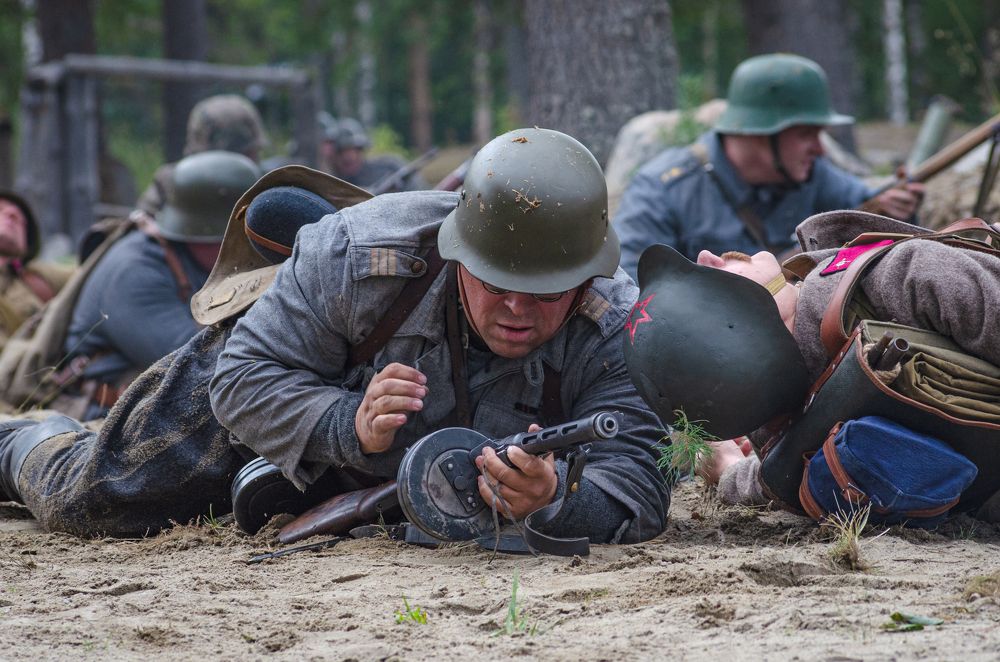 Реконструкция боев в Карелии