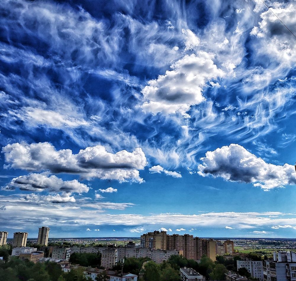 Перисто-кучевые облака в Подмосковье