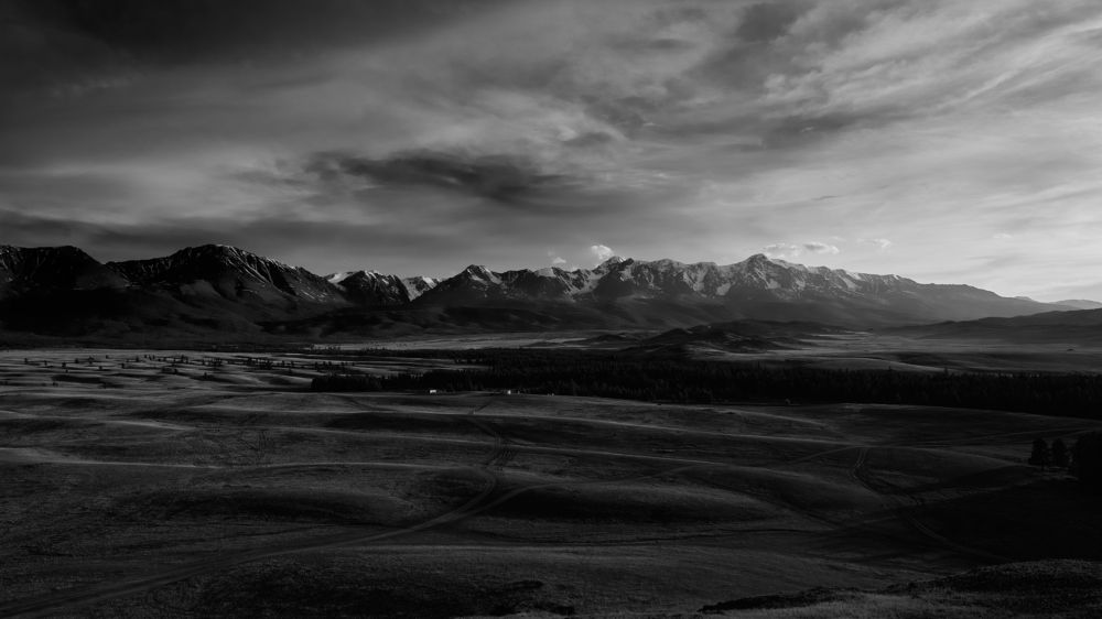 Закат в степи