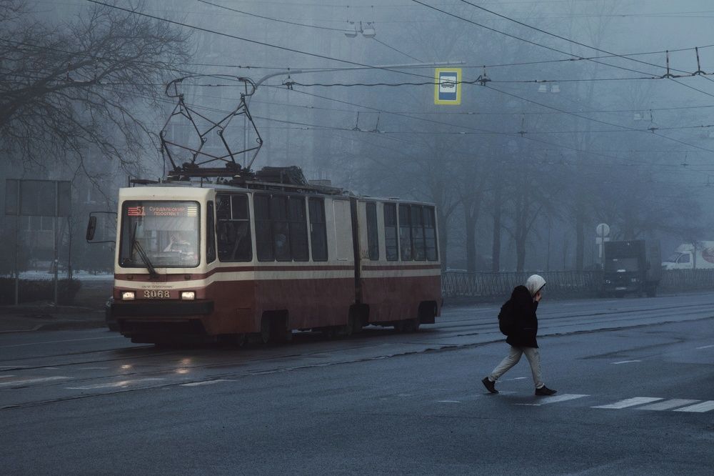На первом трамвае