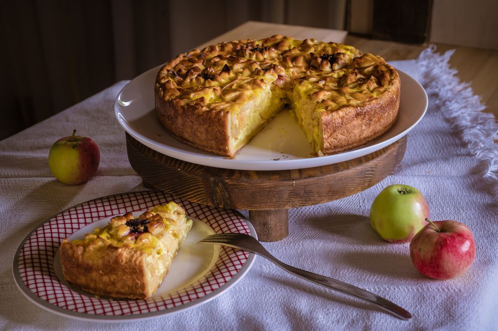 Пирог с яблоками.