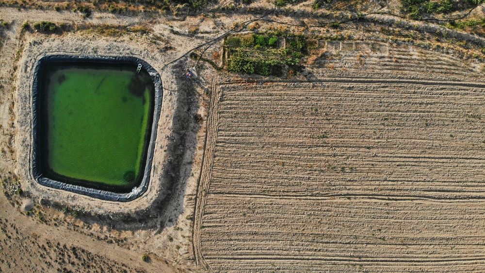 Agricultural water storage pool