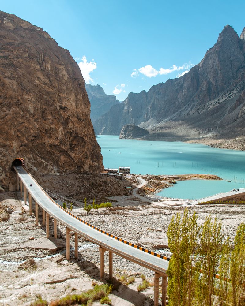 Attabad Lake and Moon bridge Hunza valley