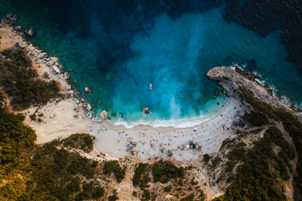 Agiofili Beach from Birds Eye