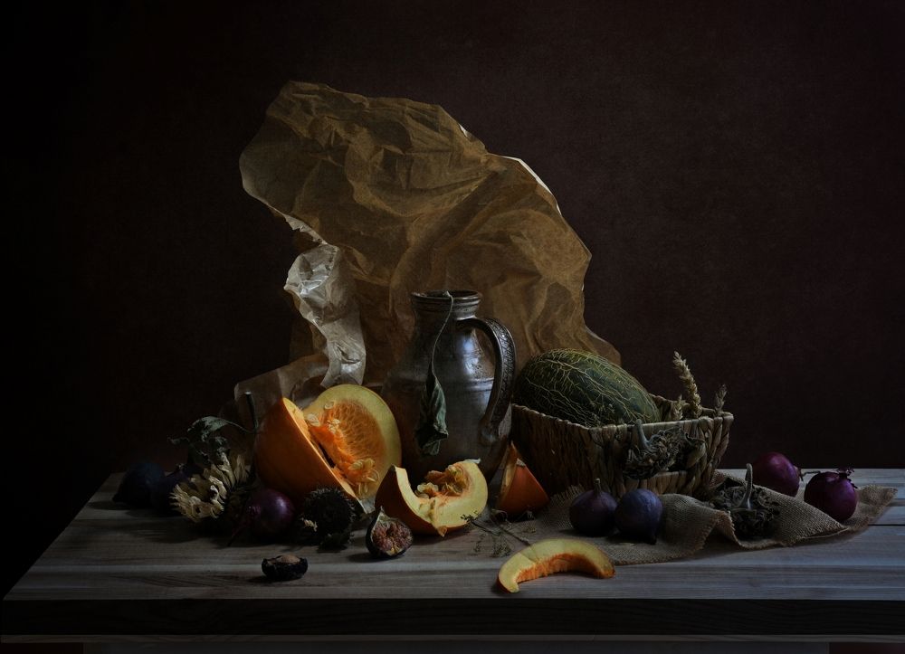 Осенний натюрморт с тыквой