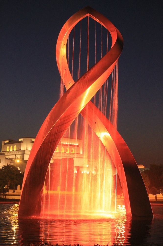Arches Fountain in front of Royal Opera House Muscat