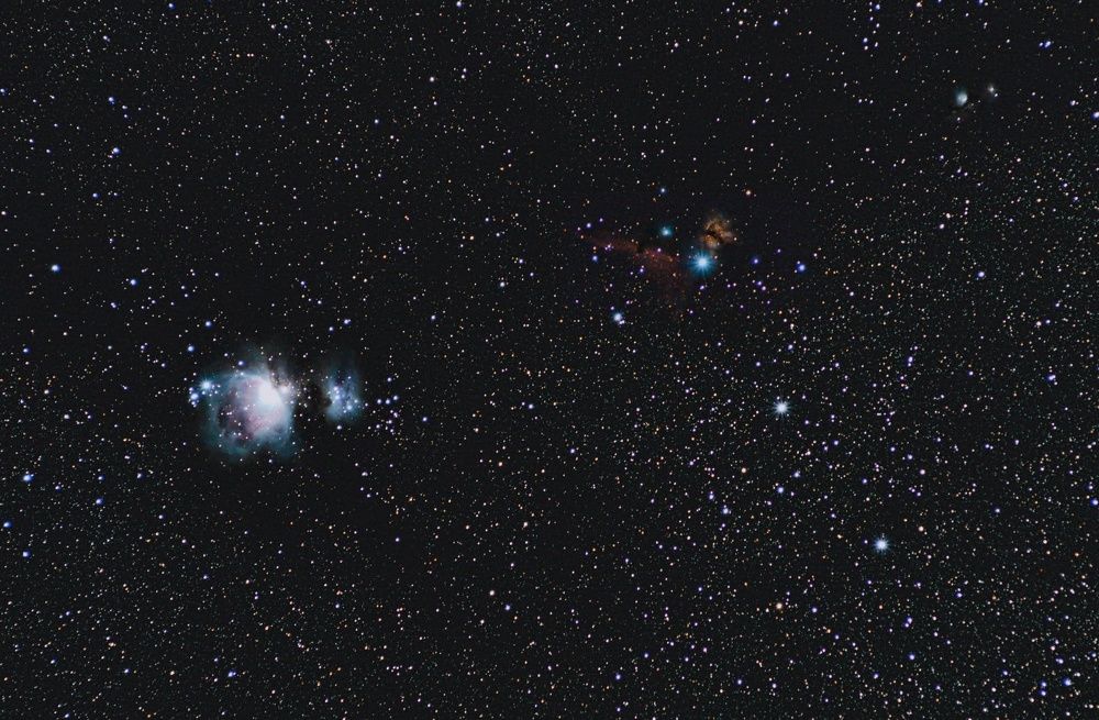 Orion's belt and its nebulae