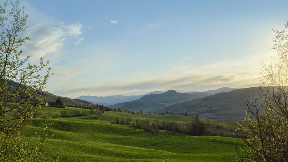 La verde valle del fiume Trebbia