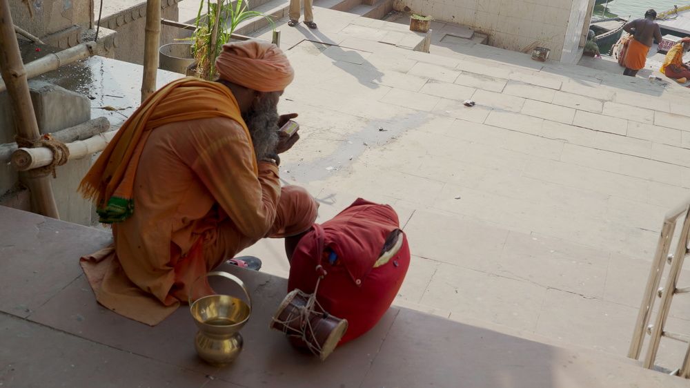 Sadhu's short break ..for drum beats