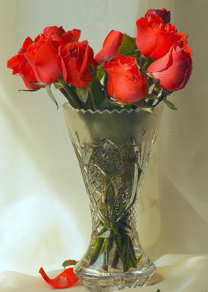 Розы в хрустале