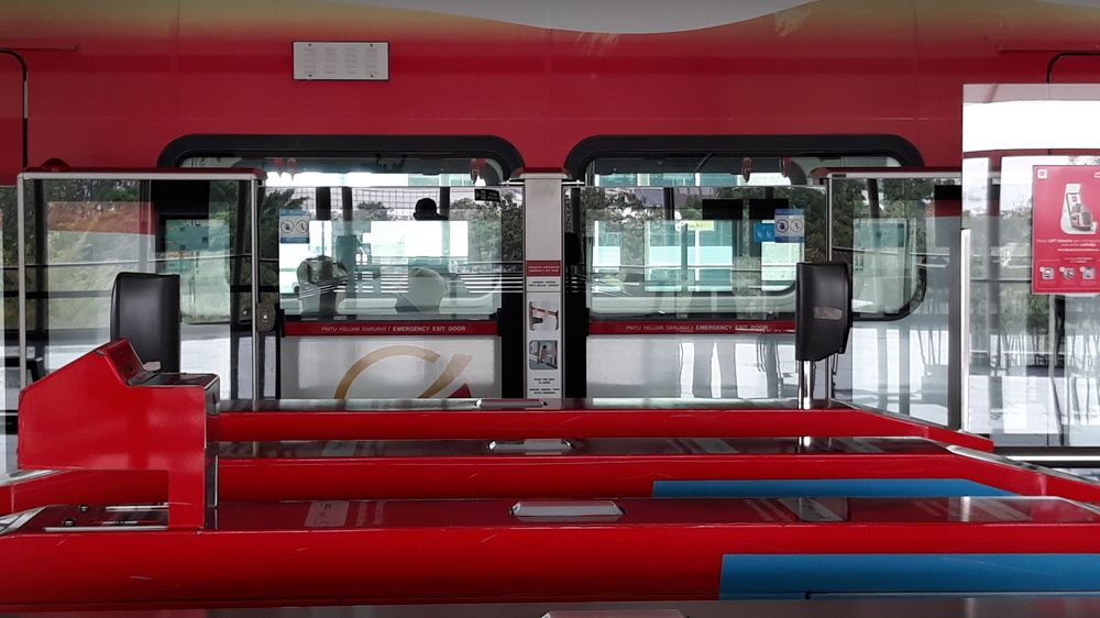 Red Light Rail Transit and Light Rail Transit station exits