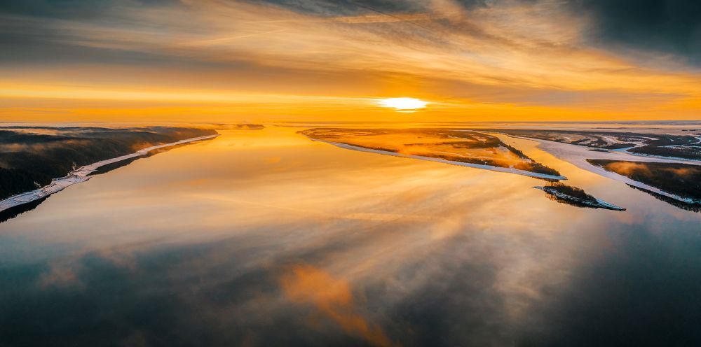 Осенний рассвет над Обью