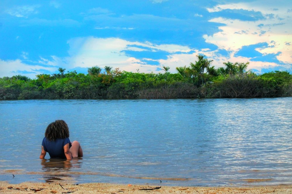 At the river