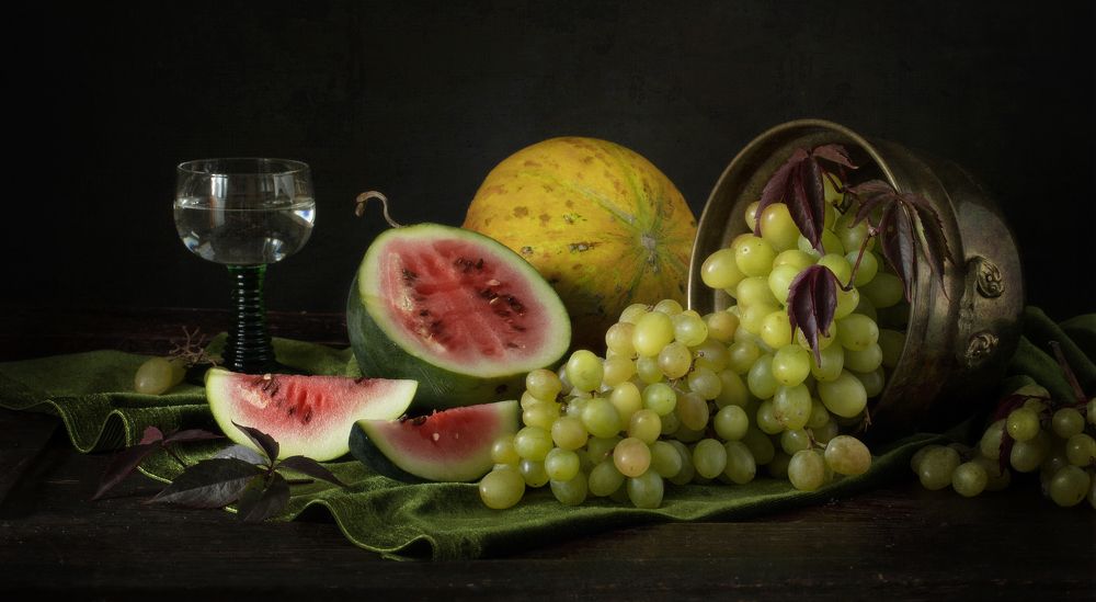Still life with watermelon