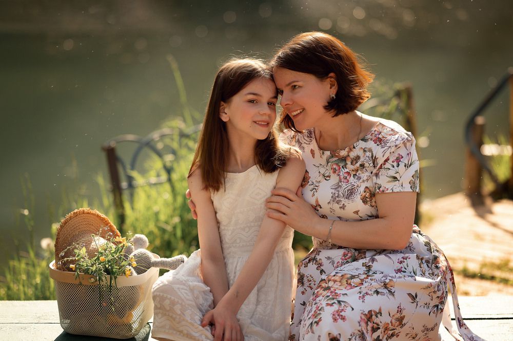 Мама с доченькой