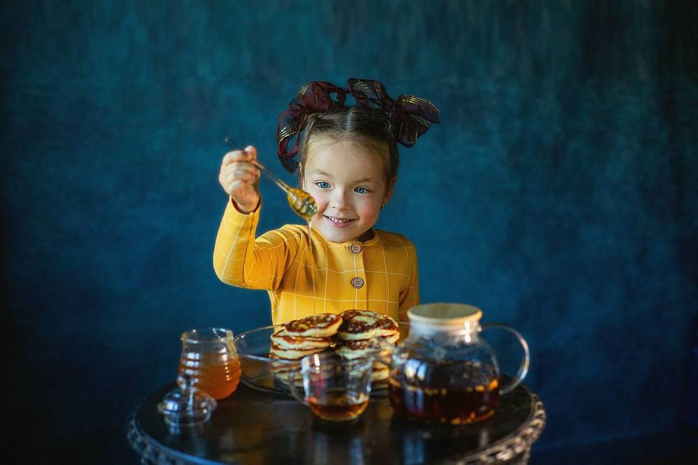 Оладушки с мёдом