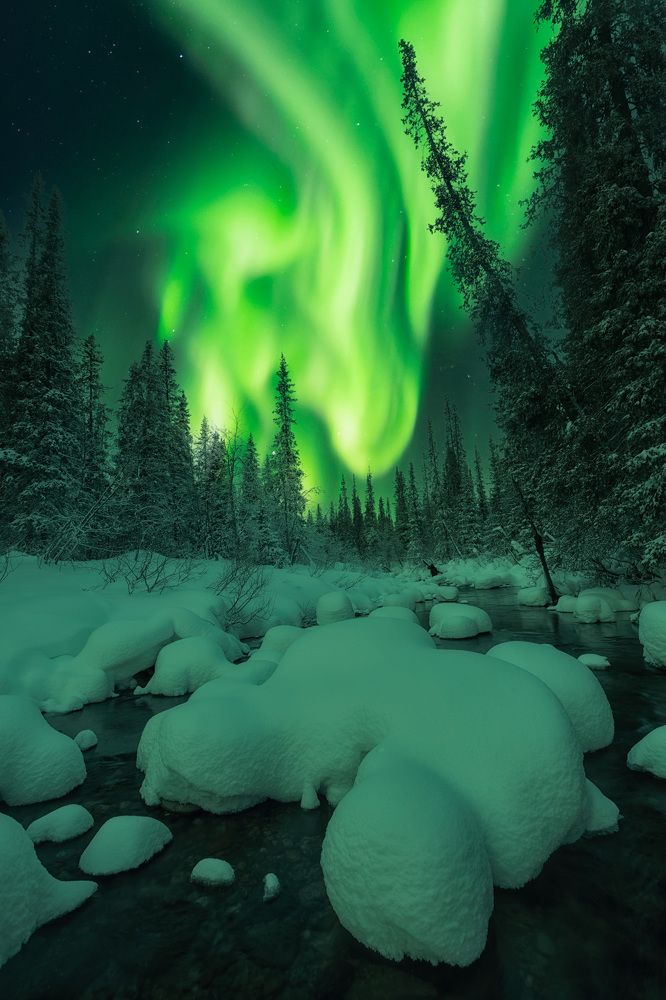 Aurora Spectacle Near Murmansk