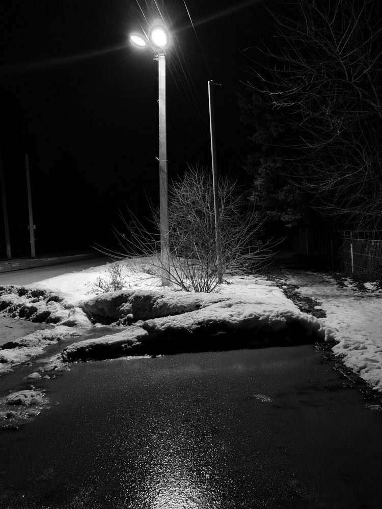 Город. Ночь Фонарь