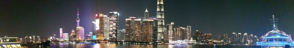 Ночной Шанхай, панорама