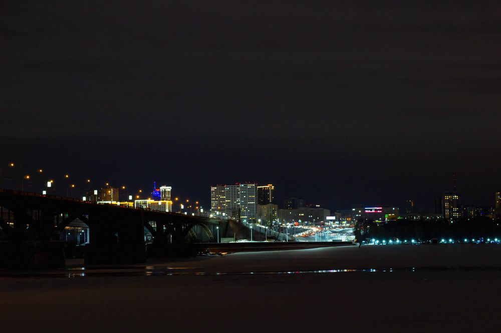 Ночной Новосибирск, январь 2022 г.