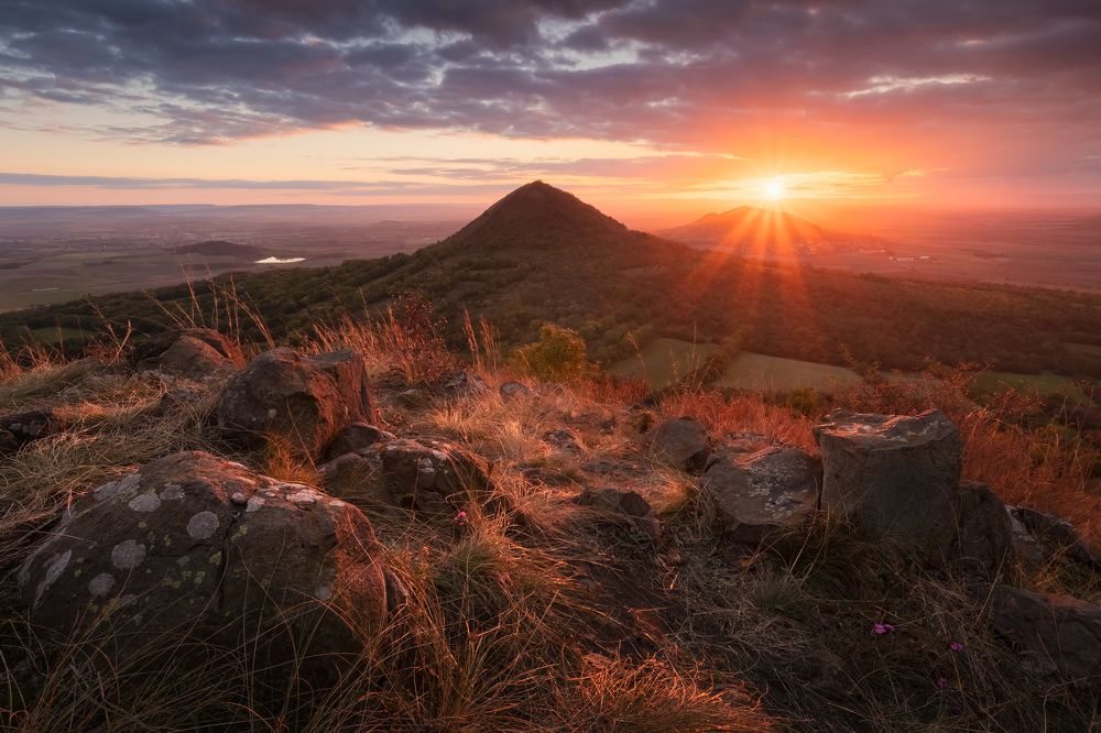 Hills in the backlight