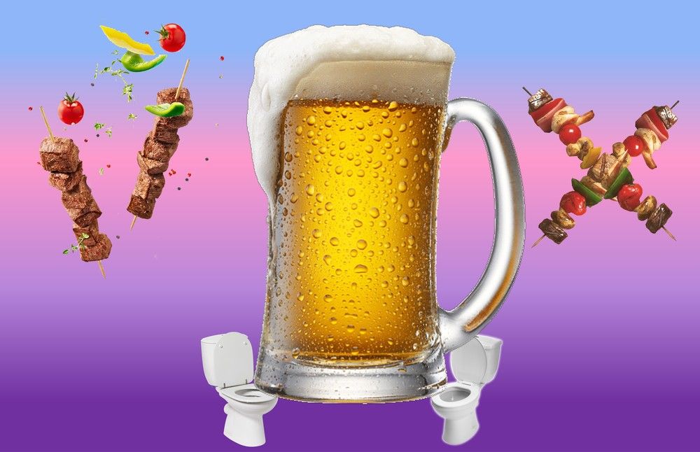 пиво пенное стекает