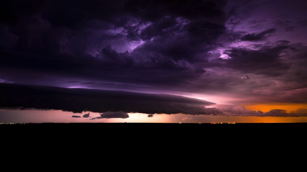 Cloud In the light of lightning