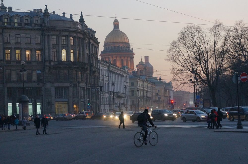 Сумерки в тумане.