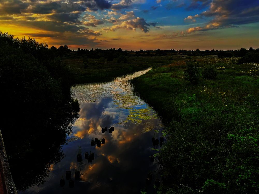 Вечерние Краски над Устой рекой... Русские Краи...!