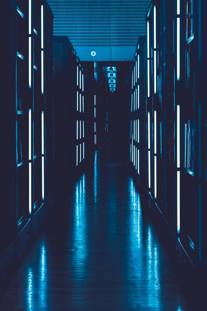 Darkness through the library