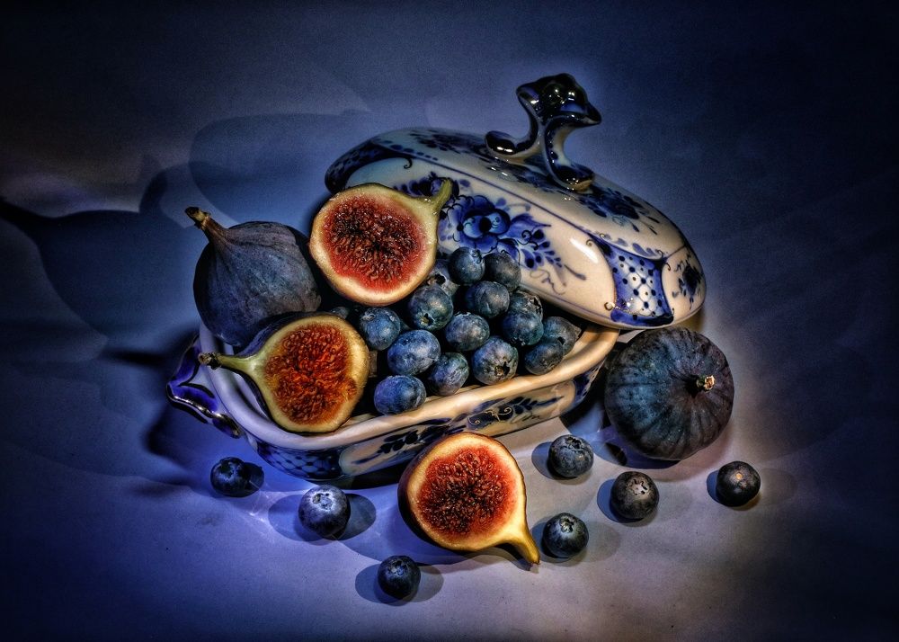 Гжель,голубика,инжир...