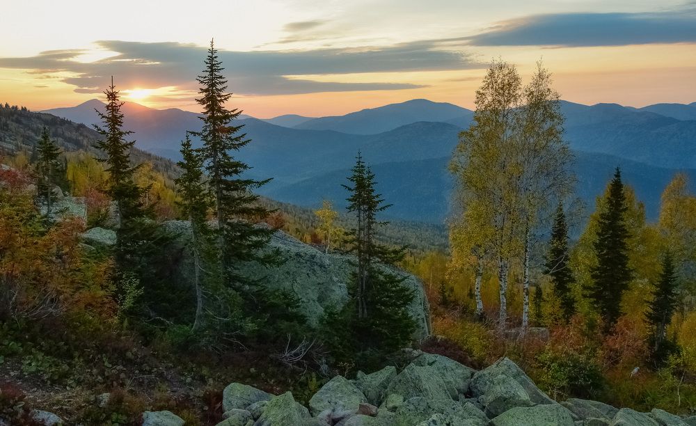 Осеннее утро на Кузнецком Алатау