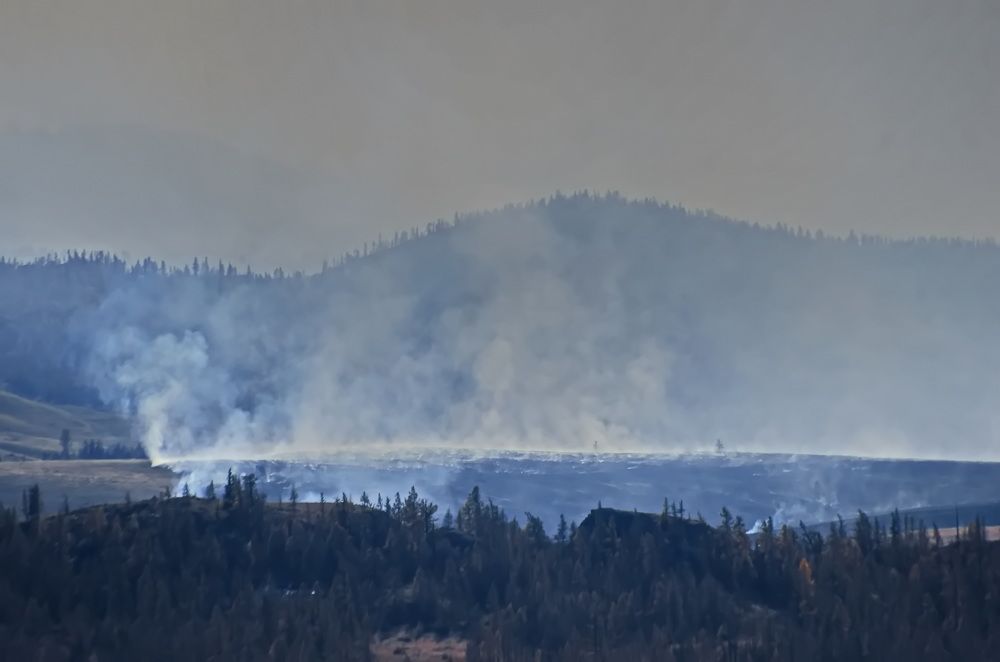 Таежный пожар в урочище Ештыкёль 15.10.2022 фото1