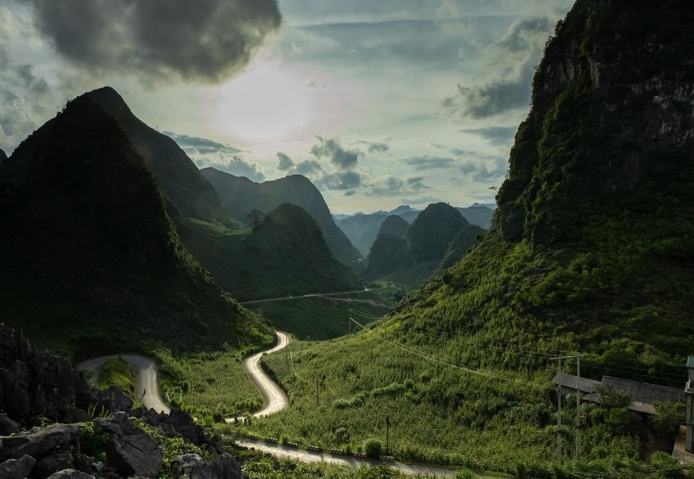 Rocky mountain on Dong Van rock plateau