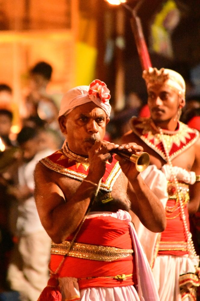 This trumpet is played for Buddha