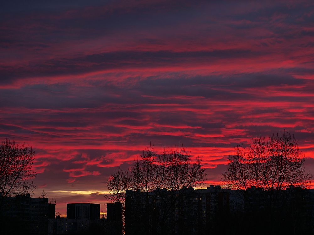 Вулканический цвет неба