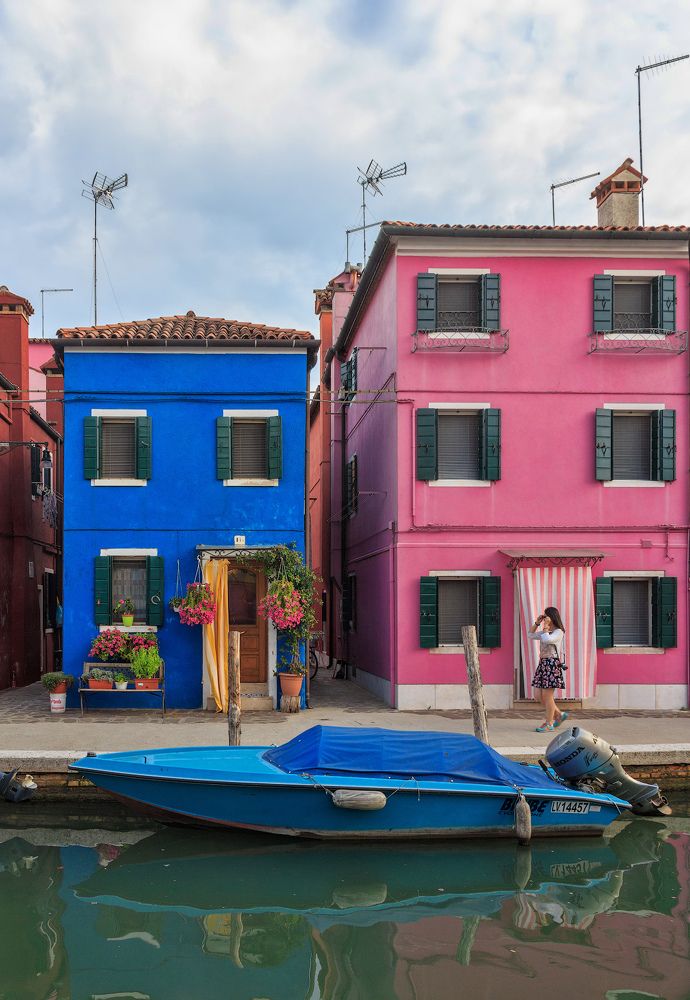 Разноцветные домики острова Бурано