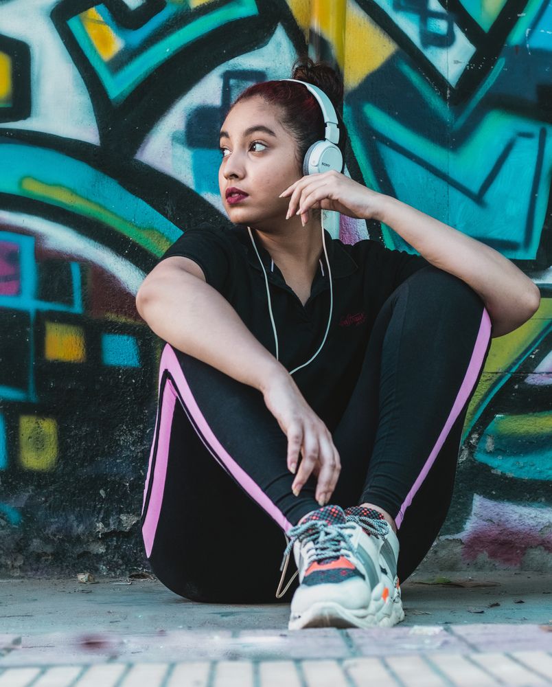 Girl with the headphone