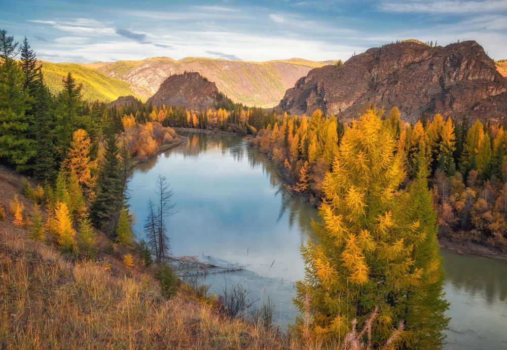 Алтай.Осеннее утро на Чуе...