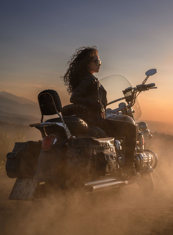 Motorcycle in travel